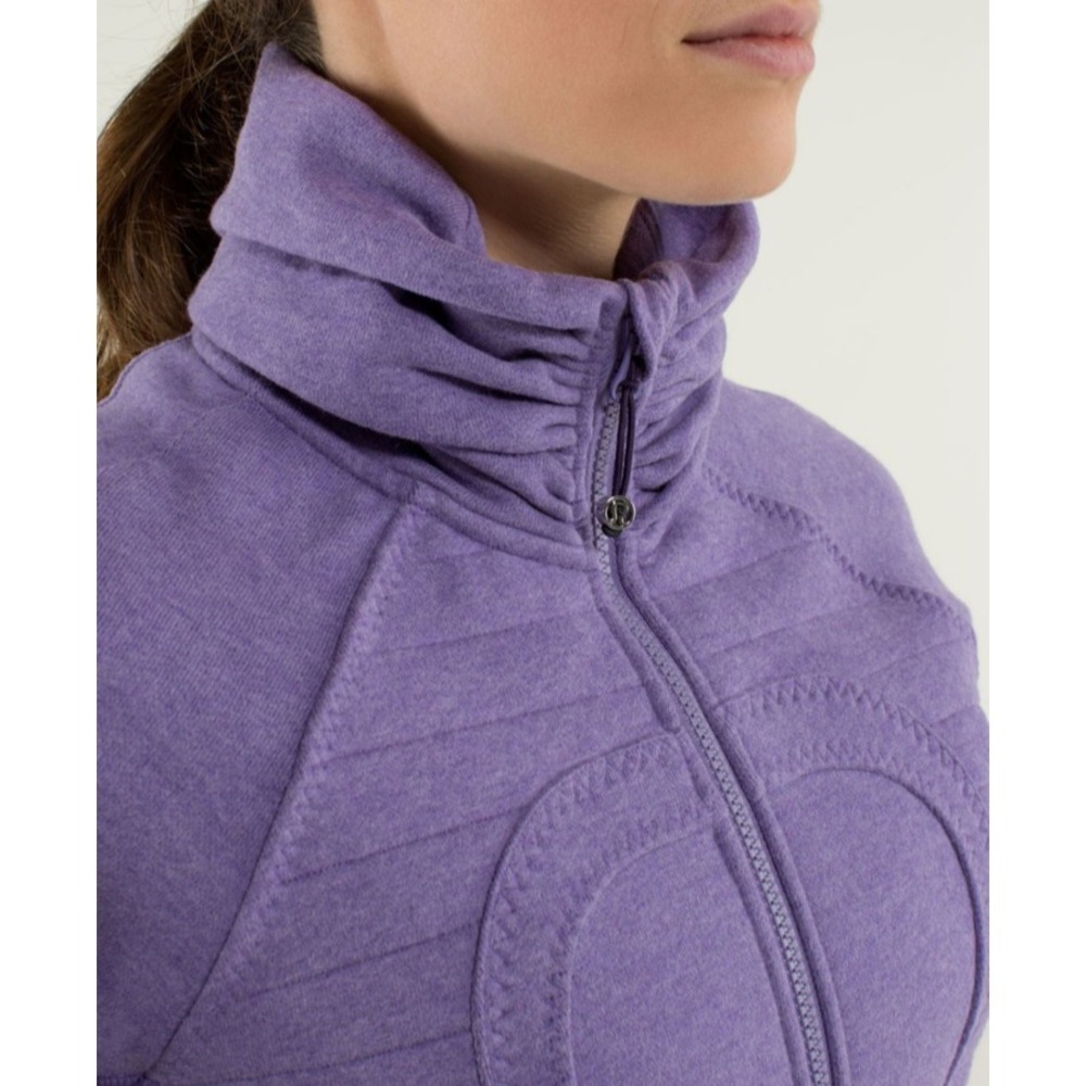 Lululemon Calm & Cozy Jacket "Scuba Cuddle Up"  Womens 6 Purple Sweatshirt - Picture 6 of 14